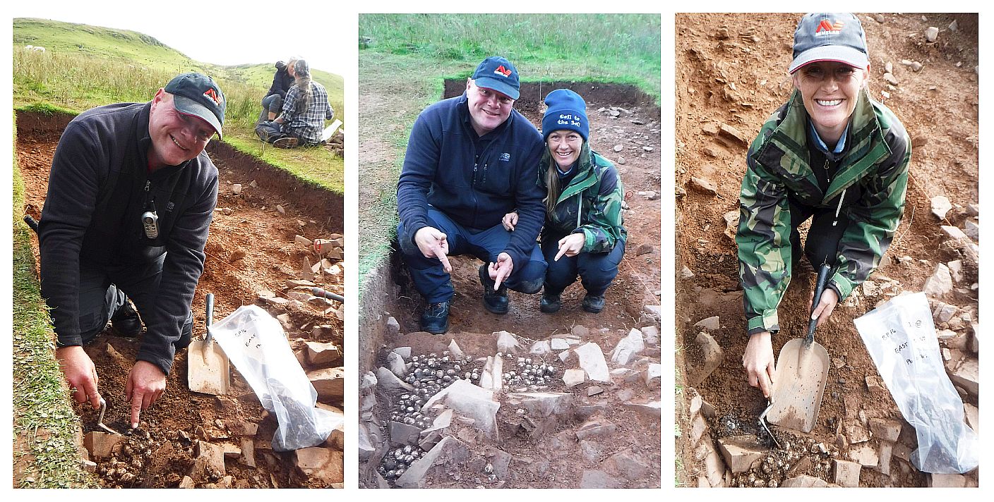 Derek & Sharon excavating the hoard Montage SML